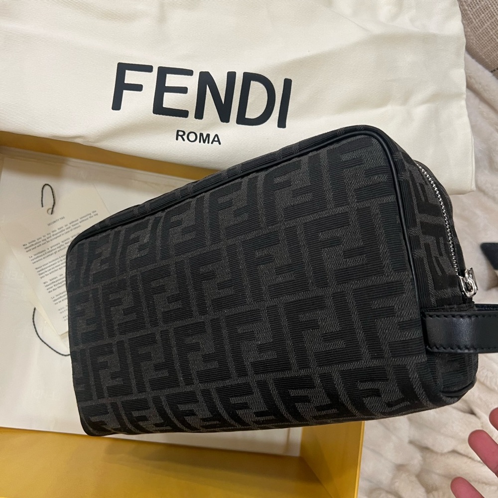 Fendi Black Toiletry Bag for Men